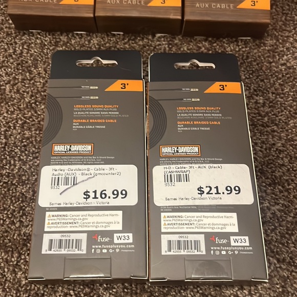 New in boxes! Take all for $25. Harley Davidson AUX cables. 3 feet long. - Picture 3 of 4